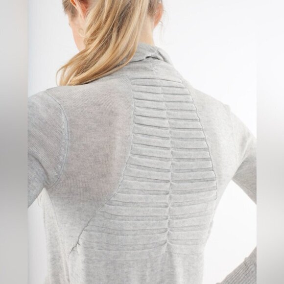 Lululemon Live Healthy Wrap Cardigan Heathered Sand Dune size 10 - Picture 3 of 12